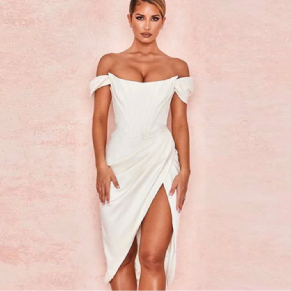 White corset dress ordered online